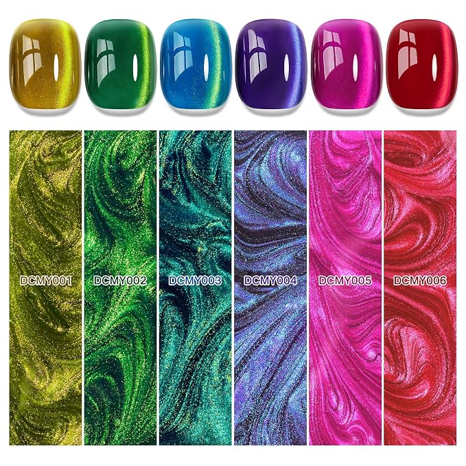 6 Colors Colorful Cat Eye Gel