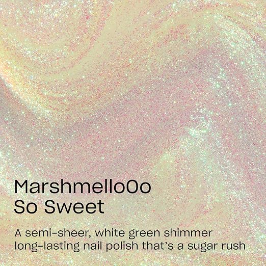 MarshmelloOo So Sweet | Semi-Sheer Soft White with Pink & Green Shimmer