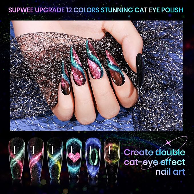 12 Colors 9D Cat Eye Gel