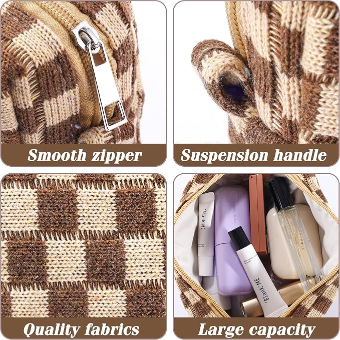 Checkered 4Pcs M Pink/Black/Green/Brown