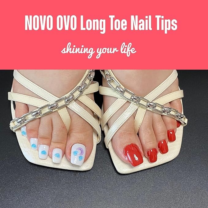 long toe nails clear 240pcs