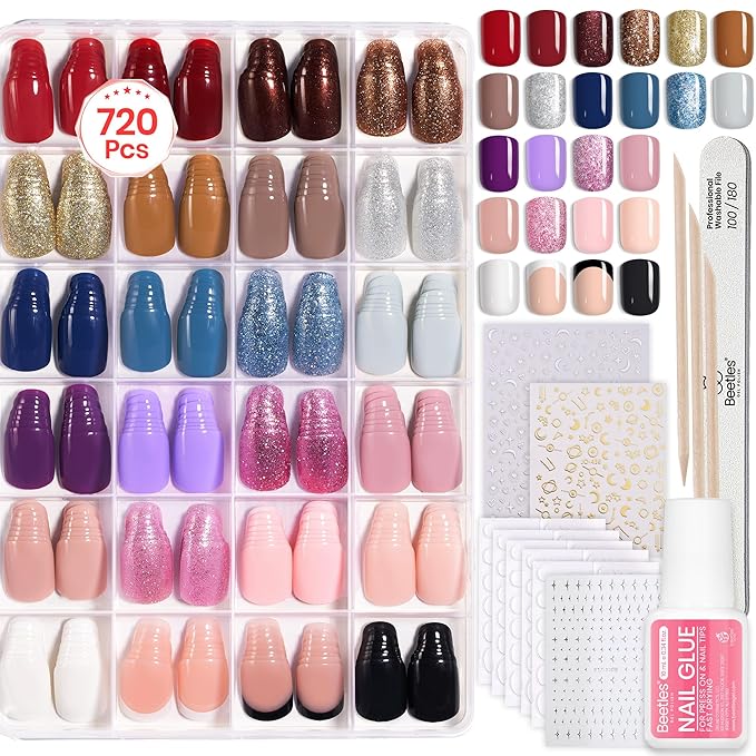 I - Nail Kit | Short Square | Bubble Pop 720PCS