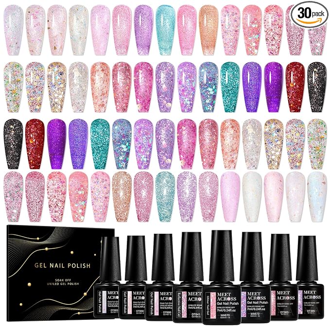 30PCS- Glitter Gel