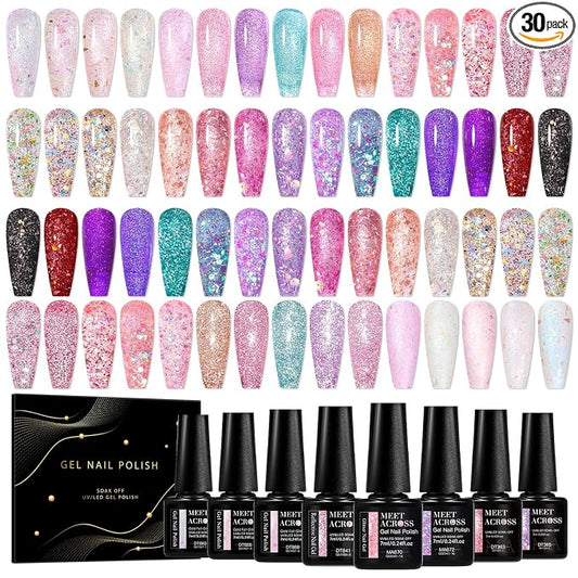 30PCS- Glitter Gel
