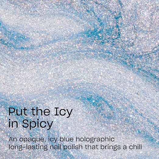 Put the Icy in Spicy | Opaque Soft Cool Holographic Icy Blue Shimmer