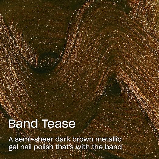 Band Tease | Semi-Sheer Dark Gold Brown Metallic