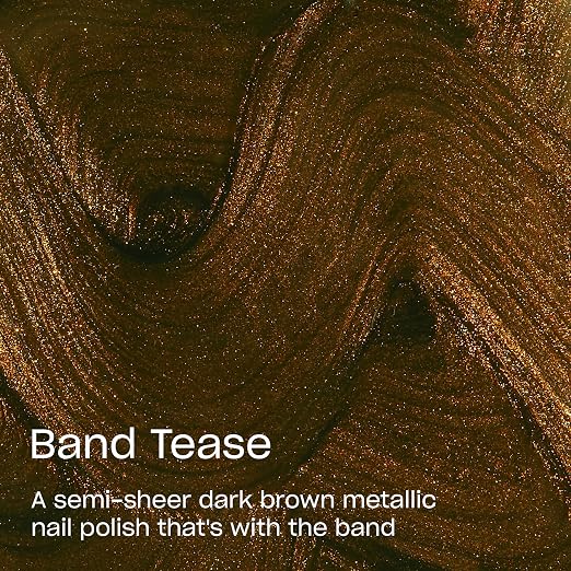 Band Tease | Semi-Sheer Dark Gold Brown Metallic